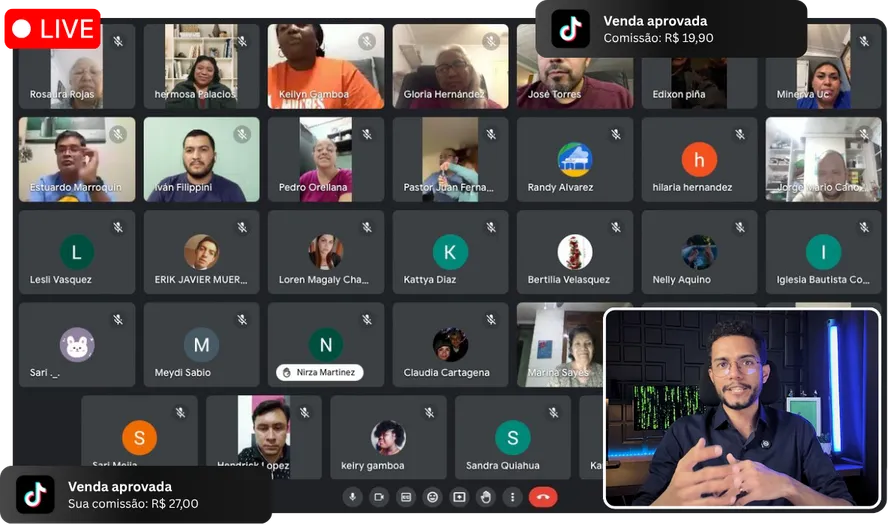 Live semanal de mentoria — comunidade IA Magnética