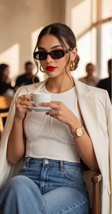 Influencer IA — cena café da manhã premium